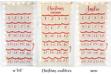 Christmas Advent Calendar For Kids Personalized Kids Advent Etsy