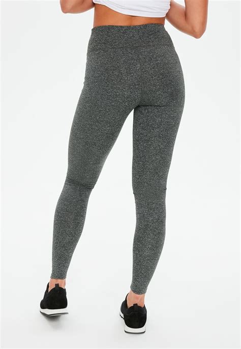 Missguided Active Grey Full Length Gym Leggings Gym Clothes Women