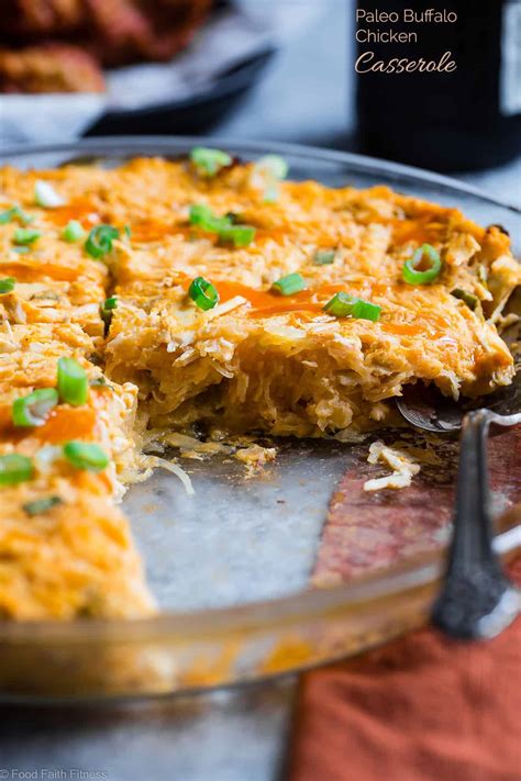 Paleo Buffalo Chicken Spaghetti Squash Casserole Food Faith Fitnesss