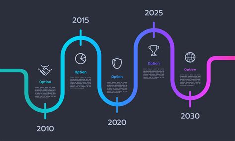 Business Timeline Workflow Infographics Corporate Milestones 5 Times