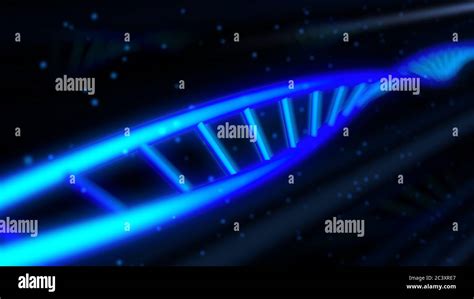 Rotating Double Helix Dna Molecule Particle Strand Of Genetic Code