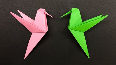 Do the same for the yellow origami. Easy Origami for kids Hummingbird - How to make Origami ...