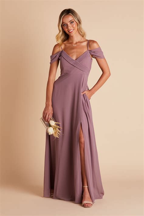 Spence Convertible Chiffon Bridesmaid Dress In Dark Mauve Birdy Grey