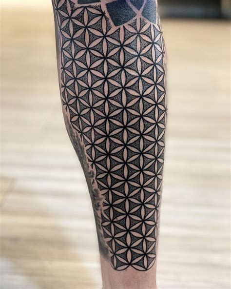 Brandon Crone Geometric Sleeve Tattoo Geometric Tattoo Leg Sleeve