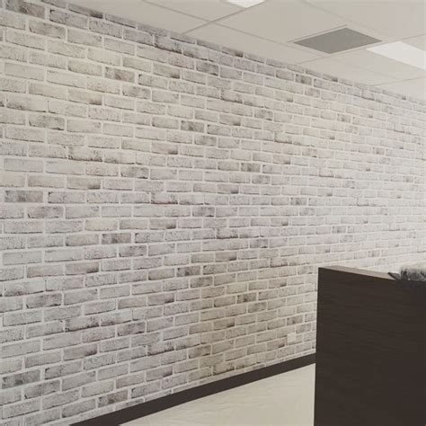 White Brick Effect Wallpaper Brick Effect Wallpaper Basement Design