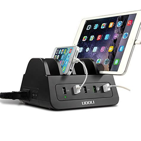 Usb Charging Station 5 Port Quick Charger Desktop Charging Stand