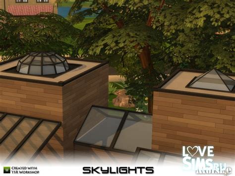 Стеклянная крыша Skylights от Mutske для Симс 4