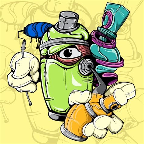 Premium Vector Spray Can Character