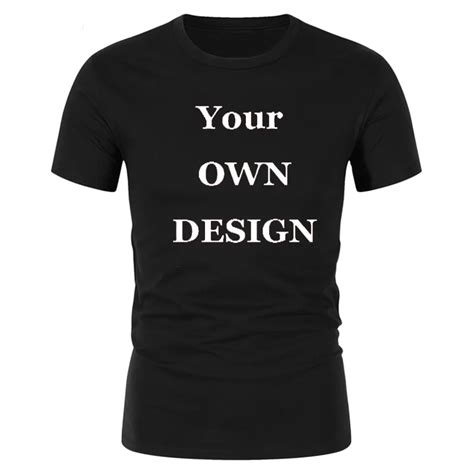 Your Own Design Brand Logopicture Whiteblack Custom T Shirt Plus Size