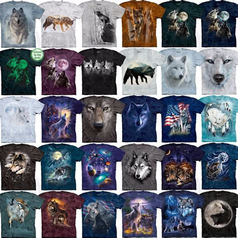 The Mountain Wolf T Shirt Howling Wolves Wolfpack Moon S 3xl 100