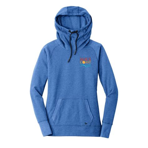 New Era Womens Tri Blend Fleece Pullover Hoodie Embroidered
