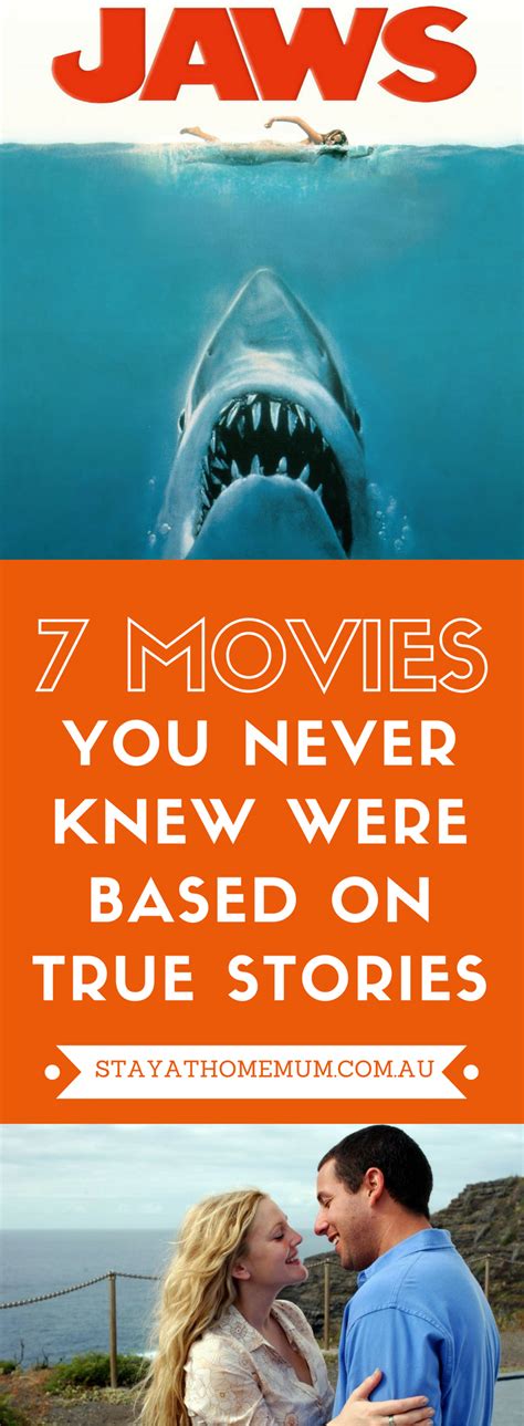 This list contains movies based on real events/true stories. 7 Movies You Never Knew Were Based on True Stories - Stay ...