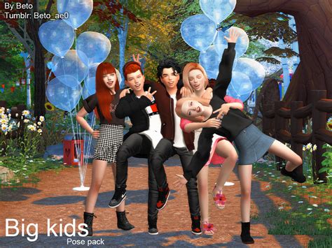 Big Kids Pose Pack By Betoae0 At Tsr Sims 4 Updates