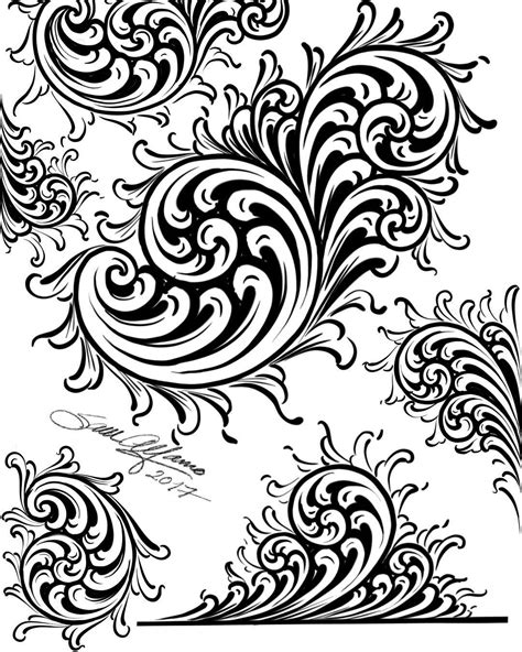 Victorian Scroll Engraving Patterns