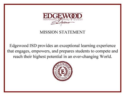 Vision And Mission Edgewood Isd