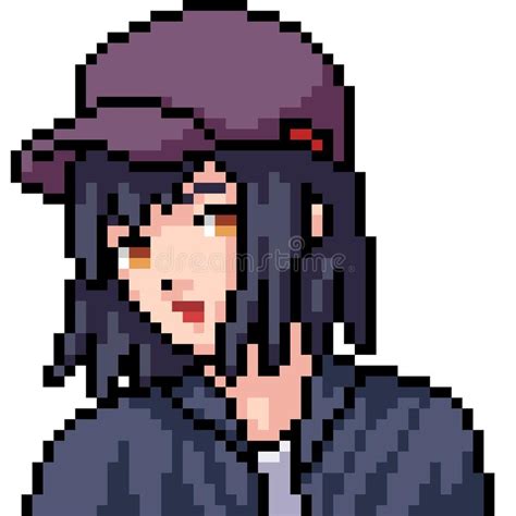 Chibi Anime Girl Pixel Art
