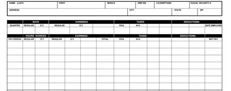 Employee Earnings Record ≡ Fill Out Printable Pdf Forms Online