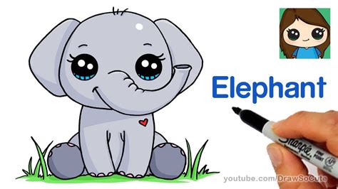 How To Draw An Elephant Easy Youtube
