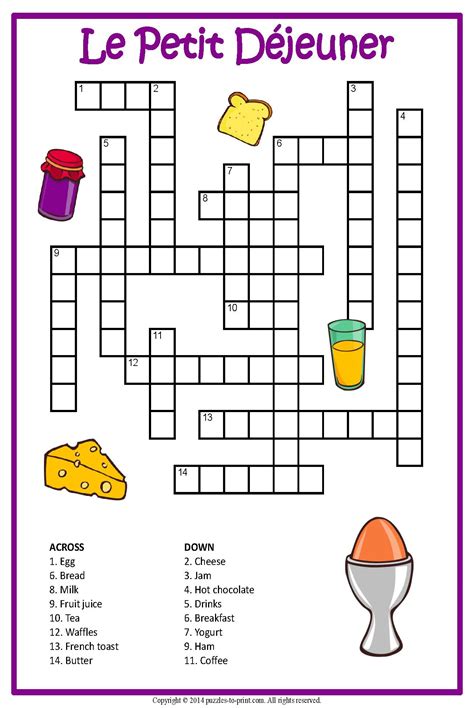 French Puzzle Worksheet Activities