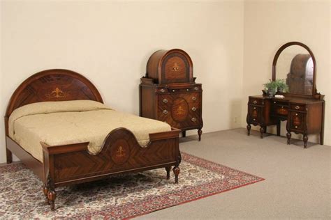 Shop by furniture assembly type. SOLD - Marquetry 1920's Full Size Antique Bedroom Set, 3 ...