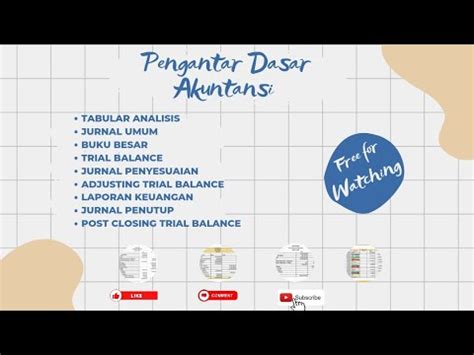 Cara Membuat Jurnal Umum Jurnal Penyesuaian Trial Balance Laporan