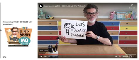 The Official Scbwi Blog Lunch Doodles With Mo Willems A Video Series From The Kennedy Center