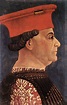 Portraits of Francesco Sforza and Bianca Maria Sforza c. 1460 Tempera ...
