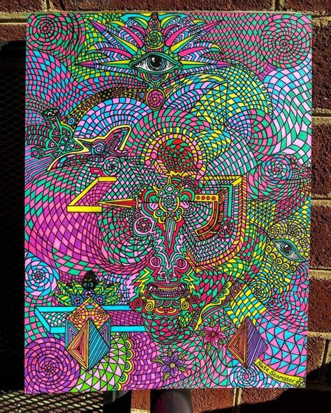 Psychedelic Art Created Freehand Literally Every Line Of Ink And Speck