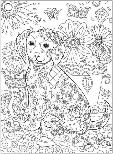Cute Dog Coloring Pages For Adults