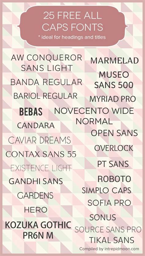 They can be swirly and delicate, bold and blocky, clean and simple amatic sc (small caps) is a simple but effective hand drawn webfont. 25 Free All Caps Fonts | All caps font, Typography fonts ...
