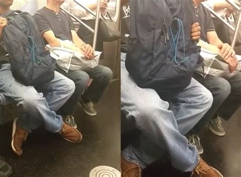 bizarre man caught masturbating on the train watch video