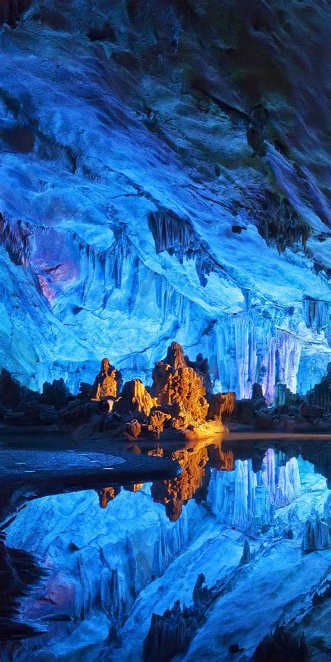Reed Flute Cave Guilin China Underground Caves Scenery Places To