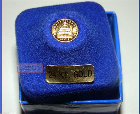 1981 Ronald Reagan President Inaugual Miniature 24k 100 Solid Gold Coin