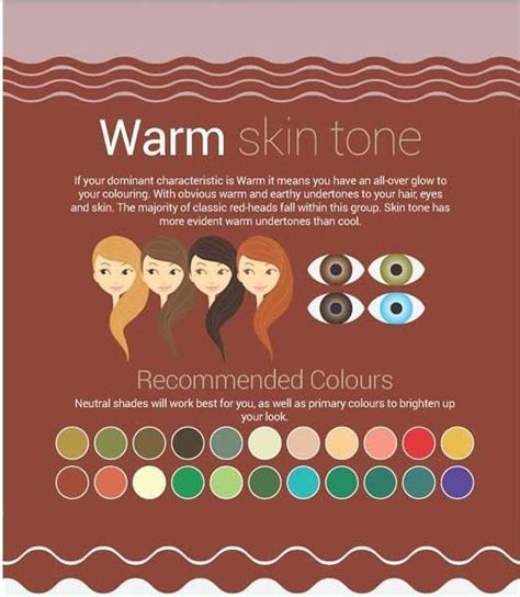 Color Palette For Red Hair And Warm Skin Tones Warm Skin Tone Colors