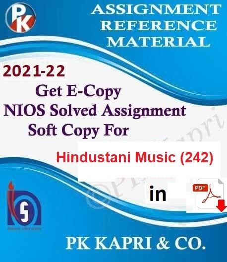 Nios Hindustani Music 242 Tutor Marked Assignment Questions With