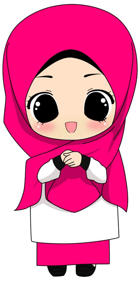 Gambar Kartun Perempuan Muslim Terbaru