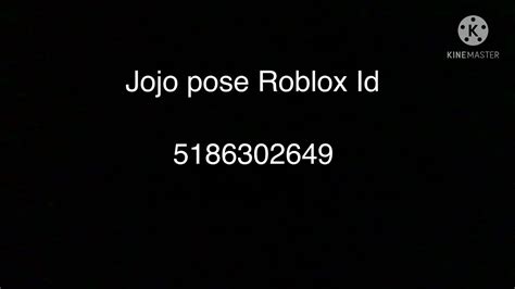 Jojo Pose Roblox Id Youtube