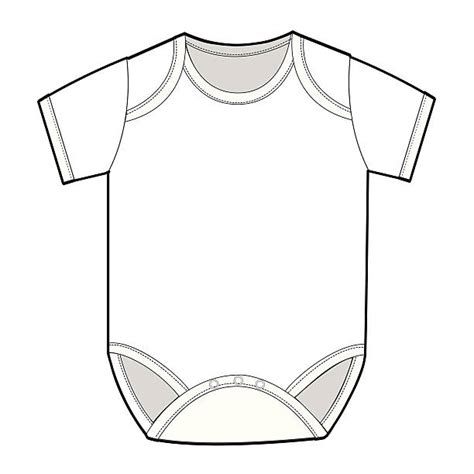 White Baby Onesie Clip Art Sketch Coloring Page