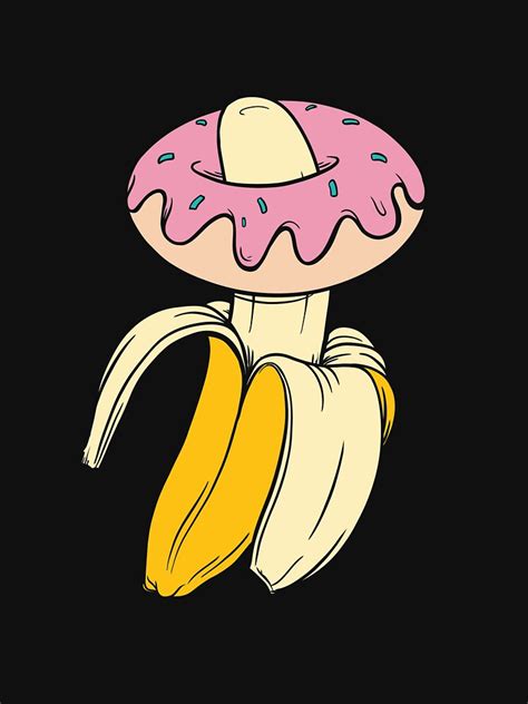 Banana And Donut Funny Food Porn Gift Unisex T Shirt By T Shark