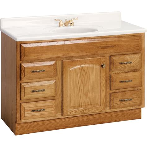 Project Source Elegance Oak Bathroom Vanity Base Cabinet Without Top At