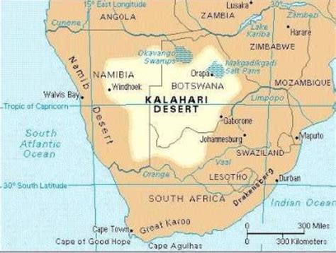 Kalahari Desert On World Map Maping Resources