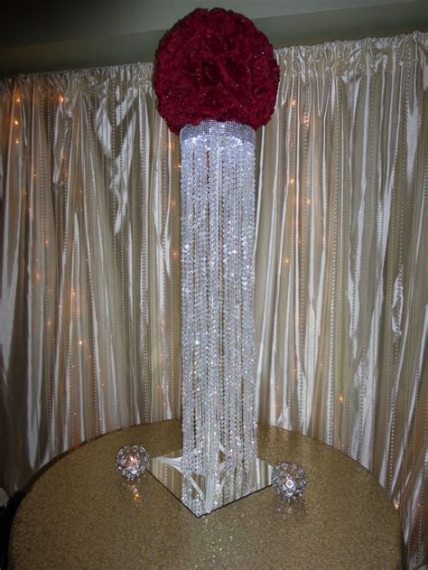 Tabletop Crystal Column Centerpiece Lighted Ceiling Lights Light