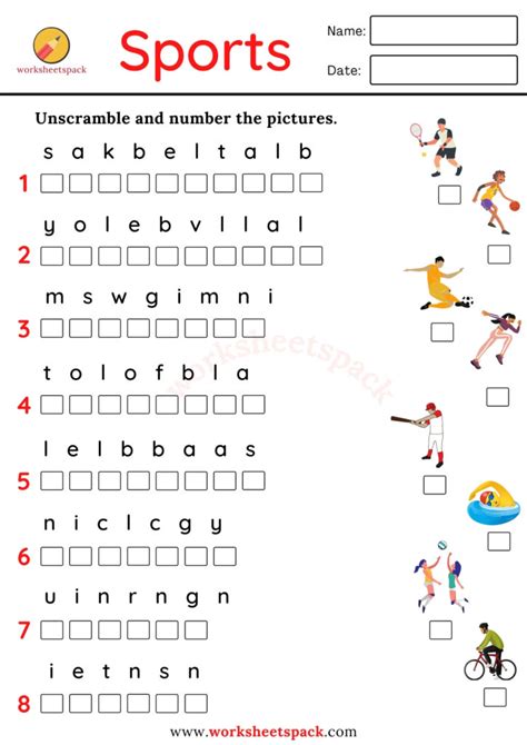 Word Scramble Worksheets Pack Worksheetspack