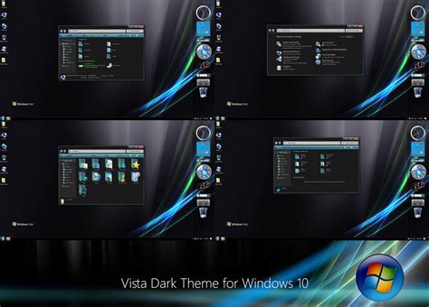 Windows Vista Dark Theme For Windows 10 By Protheme On Deviantart