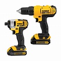 DEWALT 20V MAX Lithium-Ion Cordless Drill/Driver and Impact Combo Kit ...