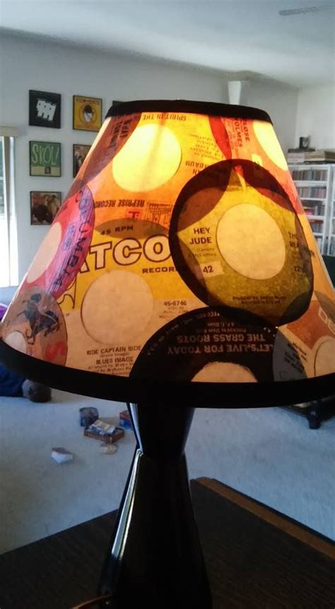 45 Record Lampshade Lamp Novelty Lamp Vinyl