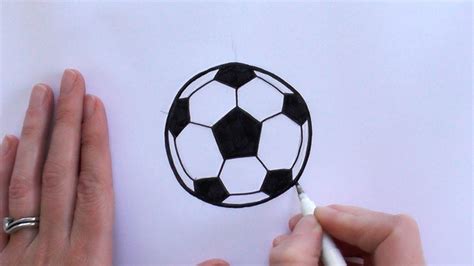How To Draw A Cartoon Football Soccer Ball Youtube