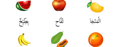 nama nama buah  bahasa arab belajar bahasa arab