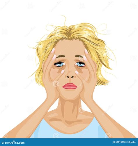 Tired Woman Stock Vector Illustration Of Cartoon Aging 58813338