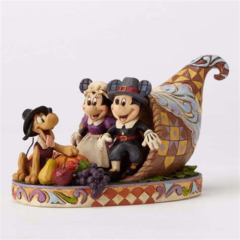 Enesco Jim Shore Disney Holiday Harvest Mickey And Minnie Autumn